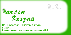 martin kaszap business card